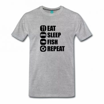 Angelspruch: eat sleep fish repeat